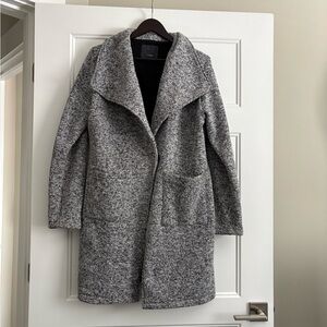 Steve Madden Tweed Coat Heather Grey Sz Large